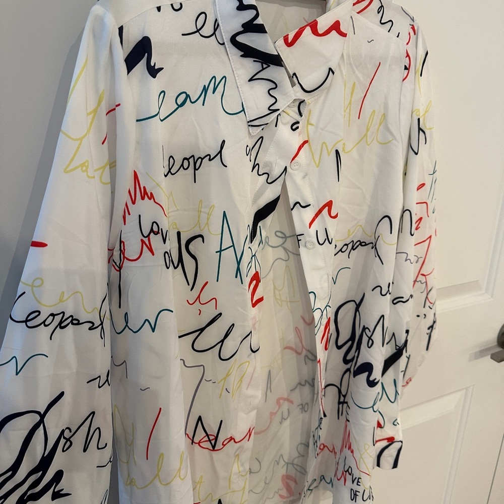 Stylish Multicolor Graphic 2XL Women’s Shirt